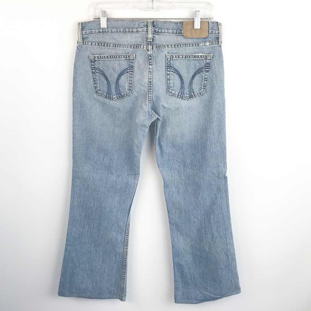 HOLLISTER Light Wash Button Fly Flare Jeans 7 Short - Picture 5 of 7